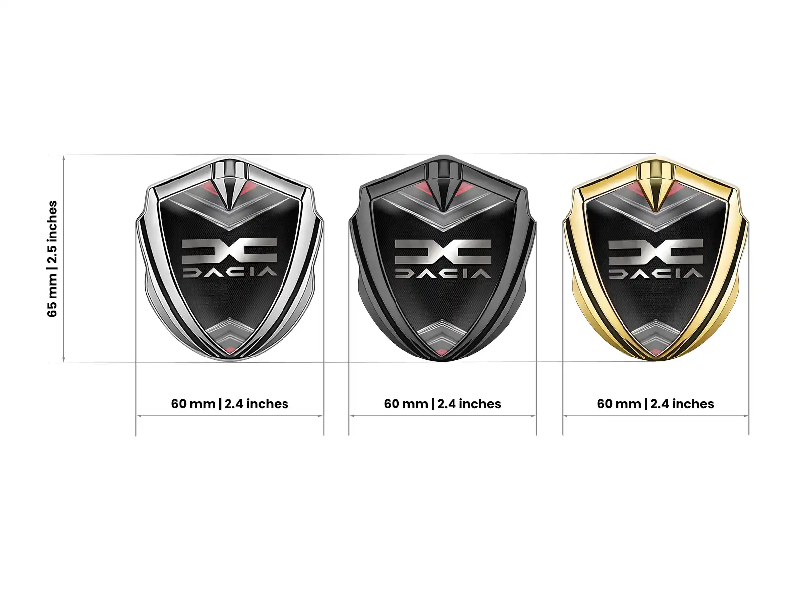Dacia Kuppel Emblem Abzeichen Renn Look Glänzend